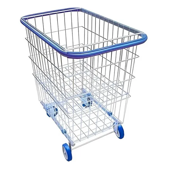 JSN Carrinho de Condominio Compras Supermercado Resistente 140 L Azul Foto 1