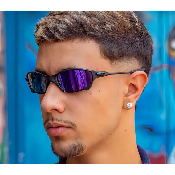 Juliet Metal Ferro Oakley Lupa roxo Óculos + etojo Foto 1