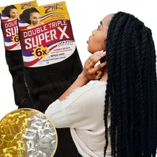 Jumbo Trança Cores Kit 2 Pacotes Cabelo Jumbo Box Braids Cor Preto #1 Foto mini 1