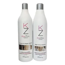 Kaizen Produtos Profissionais Escova Progressiva Selagem Térmica Matizadora Kaizen É Boa Blindagem Dos Fios Com Formol Cor de cabelo Loiro Foto mini 4