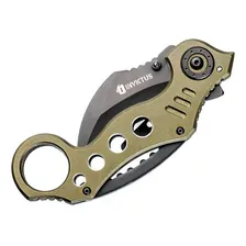 Karambit Canivete Tático Shark Green Aço Inox - Invictus Foto mini 3