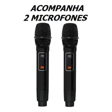 Karaoke Box Caixa De Som Bluetooth Caixa De Som Alta Caixa De Som Potente Caixa De Som Com Microfone Caixa De Som Com 2 Microfones Caixa De Som Karaoke Caixa De Som Led Rgb Caixa De Som Led Foto mini  2