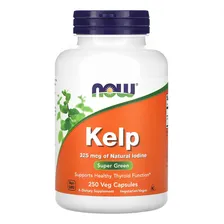 Kelp 325mcg Iodo Natural 250 Caps Now Foods Sabor Sem Sabor Foto mini 1