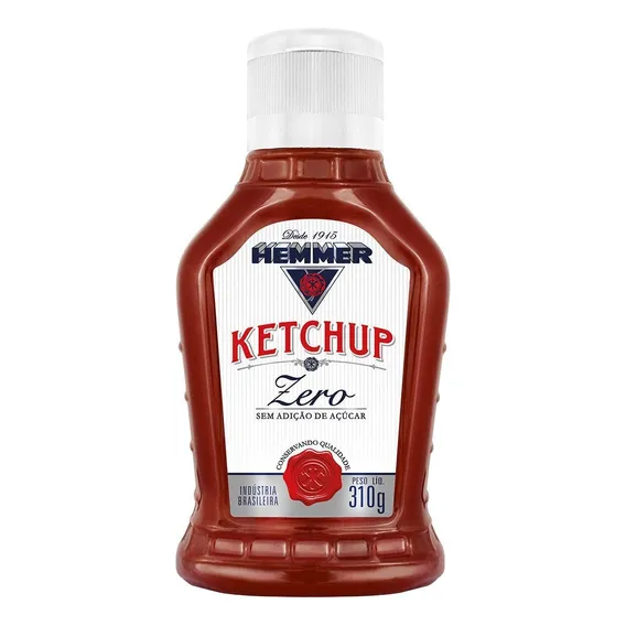 Ketchup Tradicional Zero Açúcar 310g Hemmer Foto 1