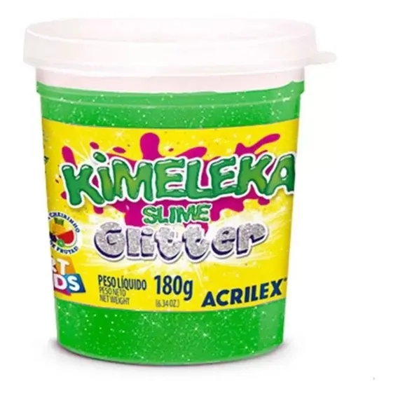 Kimeleka Slime Glitter 180g Verde - Acrilex Foto 1