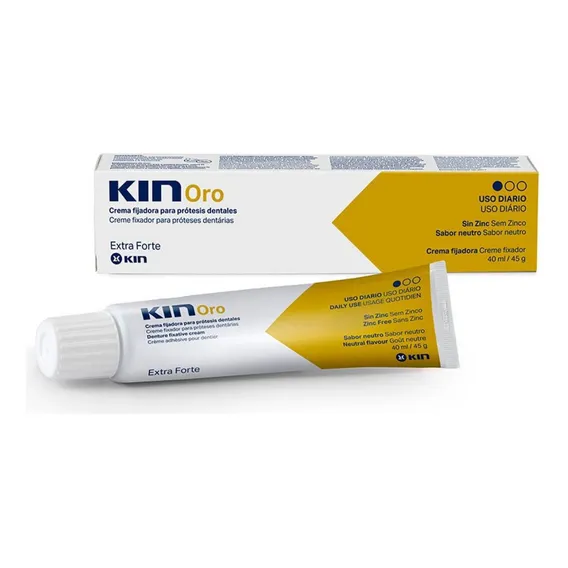 Kin Oro Creme Fixador De Dentaduras Extra Forte Neutro 45g Foto 1