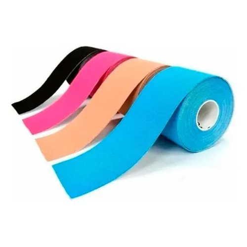 Kinesiology fita elástica adesiva sports kinesio tape bandagem funcional 5un Foto 1