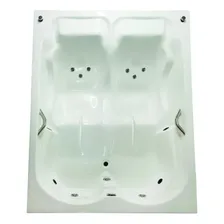 King Banheiras dupla Retangular 180x140cm branco 450L Foto mini 1
