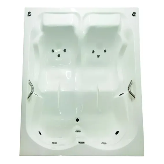 King Banheiras dupla Retangular 180x140cm branco 450L Foto 1