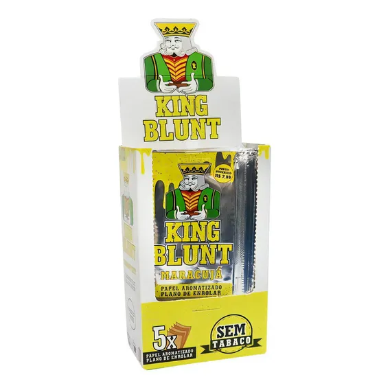 King Blunt Maracujá - Caixa Com 25 Envelopes, 125 Blunts Foto 1