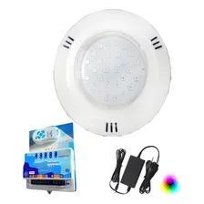 Kit 01 Refletor Hiper Led 15w Abs Rgb + Comando Smd Brustec Foto mini 1