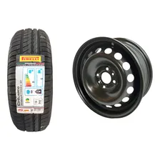 Kit 01 Roda De Ferro Fiat Aro 14 +01 Pneu 175/65r14 Pirelli Foto  mini 1