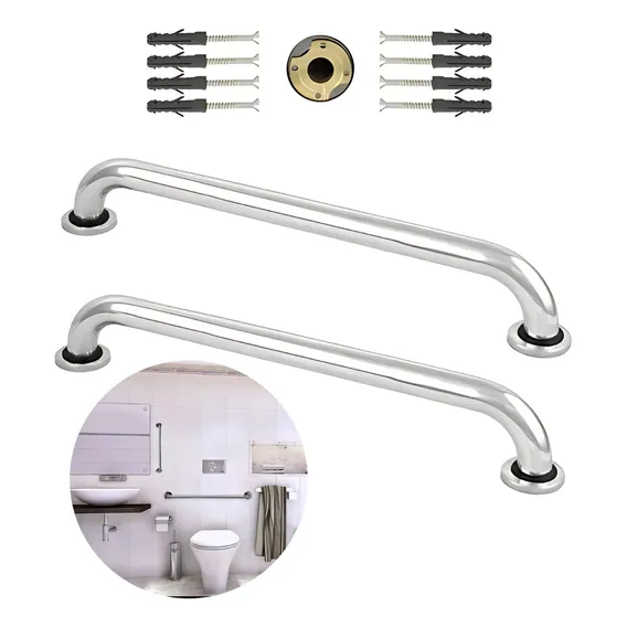 Kit 02 Alças Barra De Apoio 60cm AlumĂnio Banheiro Auxilio p/ Idosos e Deficientes Foto 1