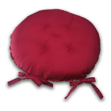 Kit 02 Almofadas Futon Redondo Assento Para Cadeira 40x40 Cor Vermelho Foto mini 2