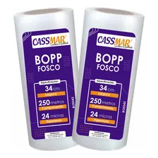 Kit 02 Bobinas Bopp Fosco P/ Laminação A3 34cmx250m Cassmar Foto mini 1