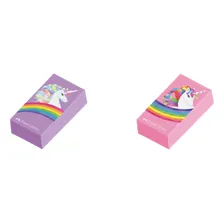 Kit 02 Borrachas Faber Castell Unicornio Cor Roxo/rosa Foto mini 1