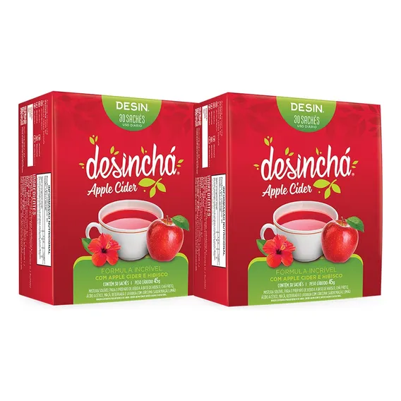 Kit 02 Chá Desinchá Apple Cider Foto 1