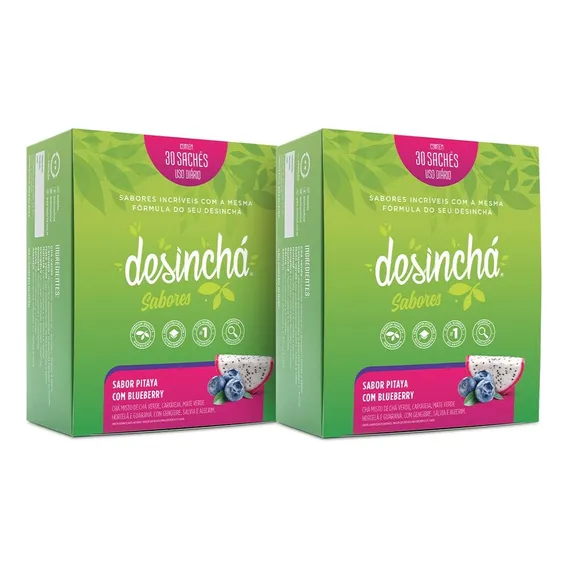 Kit 02 Chás Desinchá Pitaya Com Blueberry Foto 1