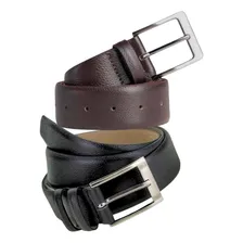Kit 02 Cintos Masculino Fasolo Couro - Marrom - 120 Foto mini 1