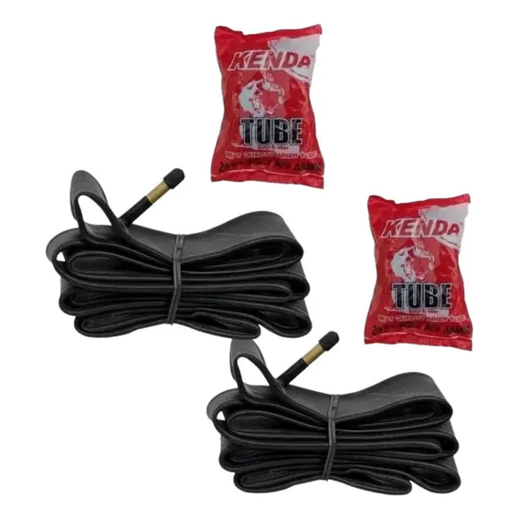 Kit 02 Câmara Ar Aro 24 X 3.0 Bico Grosso Chopper Tipo Da Válvula Schrader Foto 1