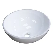 Kit 02 Cubas Apoio 30 Cm Redonda Banheiro Lavabo R30w Branco Acabamento Brilho Foto mini 3