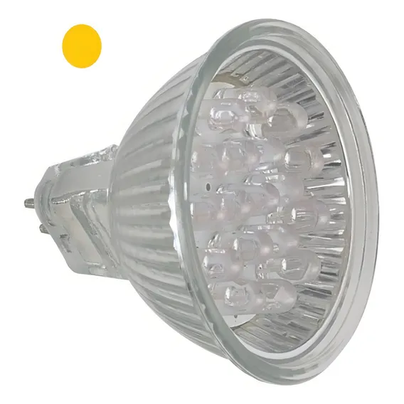 Kit 02 Lampadas Mr16 20 Leds 1w Cor Ambar Gx-5.3 Avant Foto 1