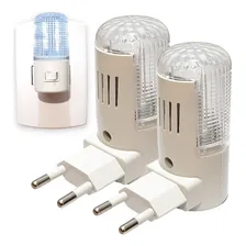 Kit 02 Mini Abajur Luminária Tomada Luz Noturna Led Foto  mini 1