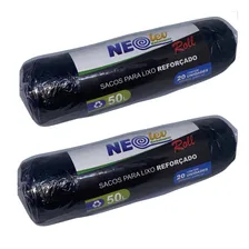 Kit 02 Pct Saco Lixo 50 Litros Reforçado 20 Unidades Casa Foto  mini 1