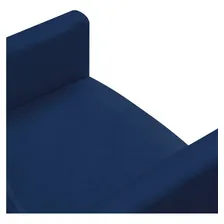 Kit 02 Poltrona Decor D'Rossi Nina Suede Azul Marinho Encosto Alto Foto mini  3