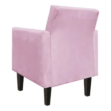 Kit 02 Poltrona Decorativa Compacta Jade Suede Rosa BebĂȘ Foto mini 4