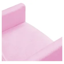 Kit 02 Poltrona Decorativa Nina Suede Rosa Bebê Encosto Alto Foto mini  3
