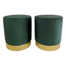 Kit 02 Puff Verde Base Dourada Foto mini 1