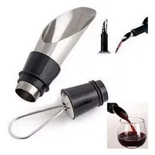 Kit 02 Tampa Rolha Bico Dosador Inox P/ Garrafa Vinho Padrão Foto mini  3