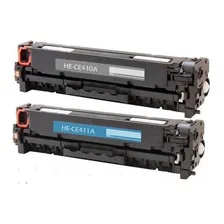 Kit 02 Toner Compatível M476nw M475 M451 M375 Cp2025 Cp2320 Tinta Preto/cíano Foto  mini 1
