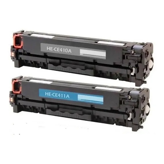 Kit 02 Toner Compatível M476nw M475 M451 M375 Cp2025 Cp2320 Tinta Preto/cíano Foto 1