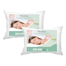 Kit 02 Travesseiros Plooma 100% Plumas Ganso 50x70cm 233fios Foto  mini 1