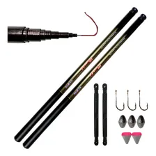 Kit 02 Vara Telesc贸pica Daisen Mandi 5m Carbono E Acessorios Foto mini 1