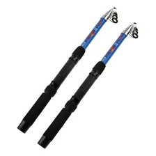 Kit 02 Vara Telescopica Pesca Ultra Light 1,80m P/ Molinete Cor Azul Foto mini 1