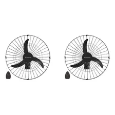 Kit 02 Ventiladores Parede 60cm Preto Light 127v Ventimais Foto  mini 1