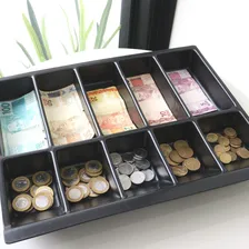 Kit 02un Bandeja Porta Notas E Moedas 40 X 31cm 5 Divis贸rias Foto mini 3