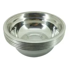 Kit 03 Bacia Bowl Tigela Aço Inox 350ml 13x5cm Foto mini 1