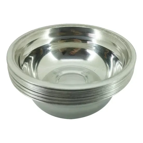 Kit 03 Bacia Bowl Tigela Aço Inox 350ml 13x5cm Foto 1