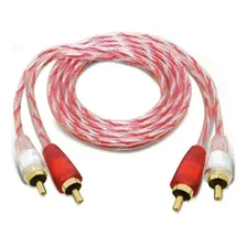 Kit 03 Cabos Rca Automotivo Blindado Stetsom 1 Metro Bronze Foto mini 2