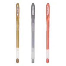 Kit 03 Caneta Gel Uni-ball Signo Noble Metal 0.8mm Foto  mini 1