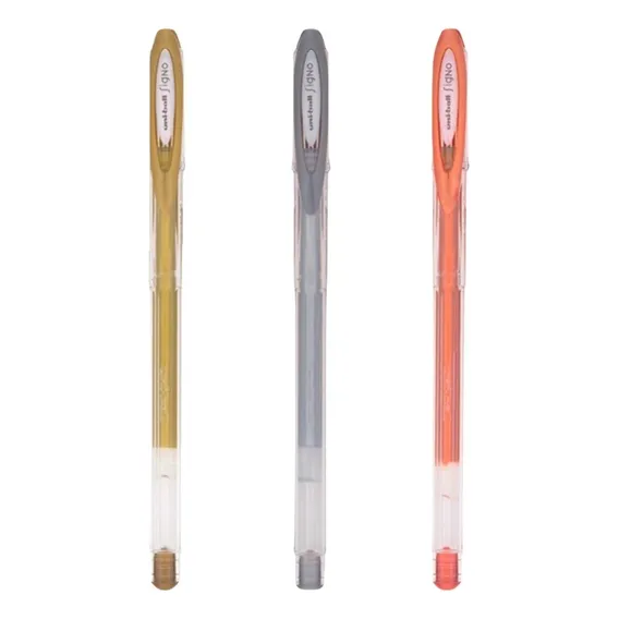 Kit 03 Caneta Gel Uni-ball Signo Noble Metal 0.8mm Foto 1