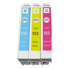 Kit 03 Cartucho Tinta Compativel Para Uso T133 133 Tx123 Foto mini 1