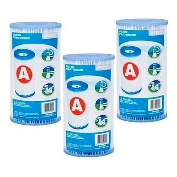 Kit 03 Cartuchos Refil Tipo A Filtro Intex Bomba #29003 Foto 1