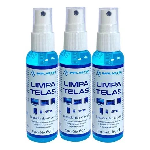 Kit 03 Limpa Telas 60ml Clean Implastec Foto 1