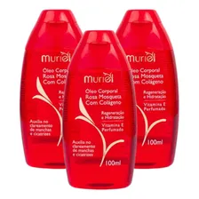 Kit 03 Óleos Corporal Rosa Mosqueta 100ml Muriel Foto  mini 1