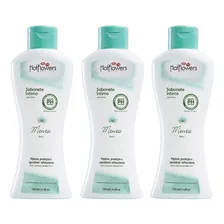 Kit 03 Sabonete Íntimo Menta 130ml Hot Flowers - Sexshop Foto mini 1
